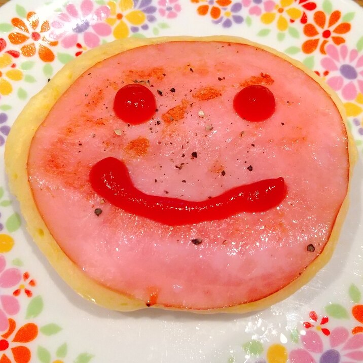 ホットプレートで☺️ハムチーズホットケーキ☺️